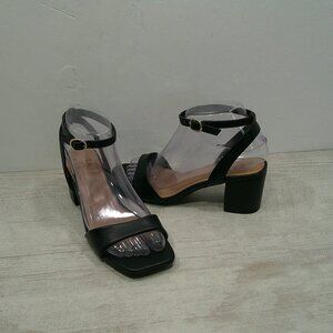 Elegant Black Block Heel Sandals